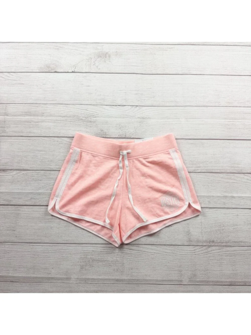Justice Active Girls Pink Dolphin Hem Shorts Cotton Blend NWT 14-16